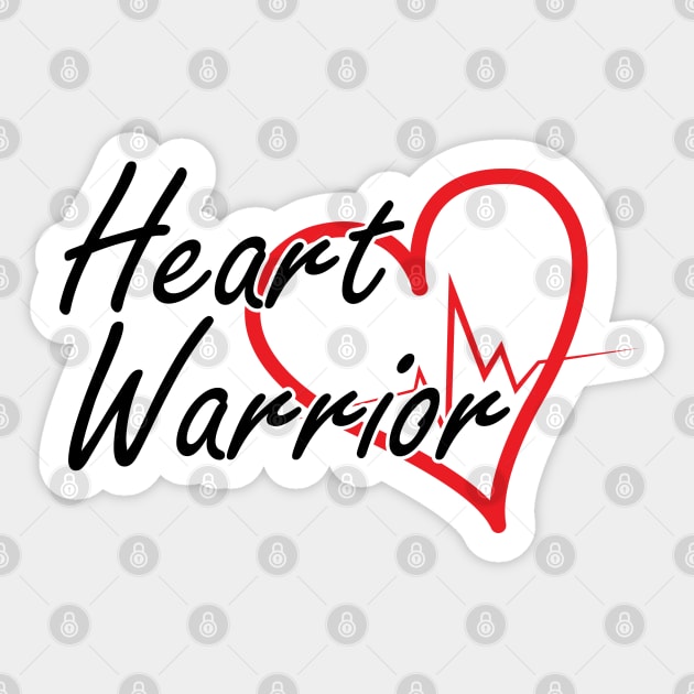 CHD Awareness - Heart Warrior Sticker by KC Happy Shop